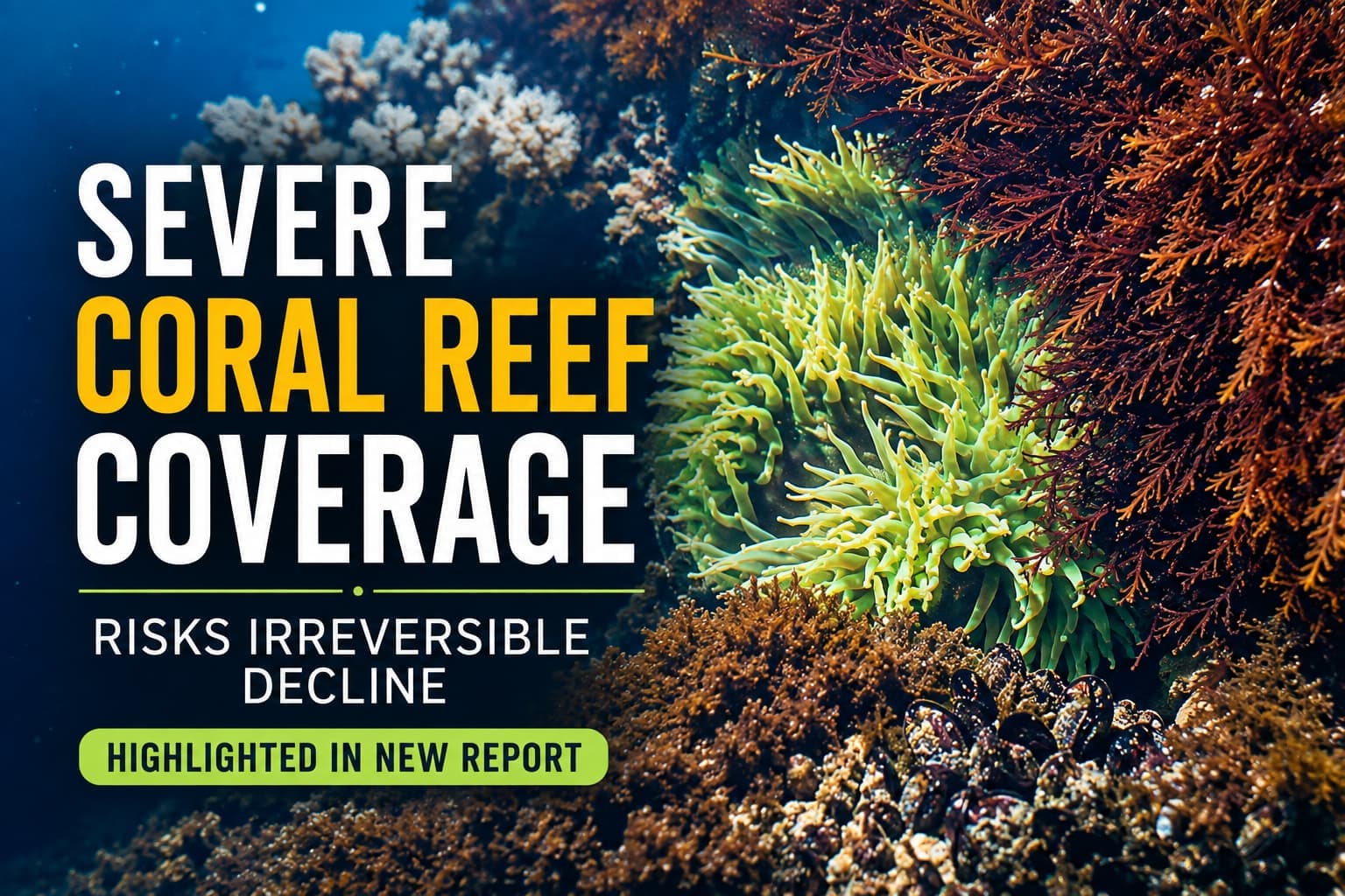 Severe Coral Reef Coverage Risks Irreversible Decline Highlighted in New Report