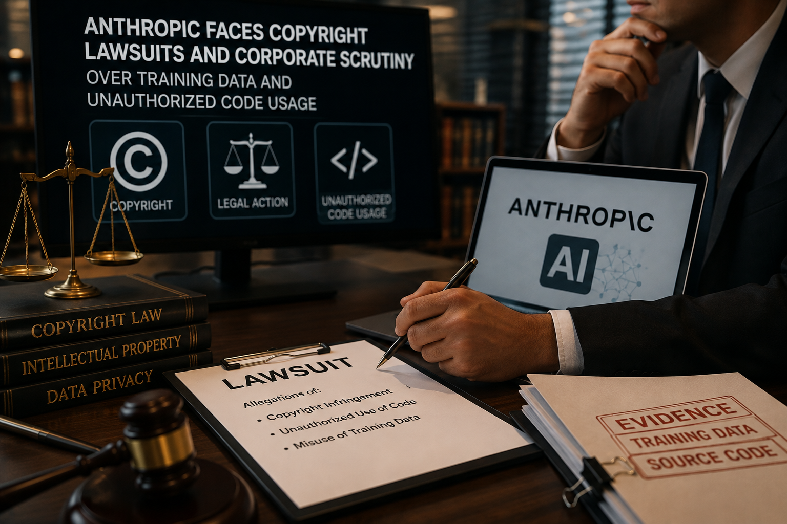 Anthropic Faces Copyright Lawsuits and Corporate Scrutiny Over Training Data and Unauthorized Code Usage